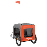 NNEVL Dog Bike Trailer Orange and Grey Oxford Fabric and Iron