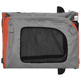 NNEVL Dog Bike Trailer Orange and Grey Oxford Fabric and Iron