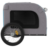 NNEVL Dog Bike Trailer Blue and Grey Oxford Fabric and Iron