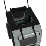 NNEVL Dog Bike Trailer Black and Grey Oxford Fabric and Iron