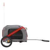 NNEVL Dog Bike Trailer Red and Grey Oxford Fabric and Iron