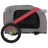 NNEVL Dog Bike Trailer Red and Grey Oxford Fabric and Iron