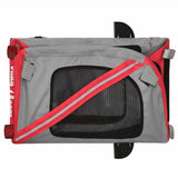 NNEVL Dog Bike Trailer Red and Grey Oxford Fabric and Iron