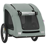 NNEVL Dog Bike Trailer Grey Oxford Fabric and Iron