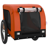 NNEVL Dog Bike Trailer Orange and Black Oxford Fabric and Iron