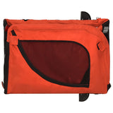 NNEVL Dog Bike Trailer Orange and Black Oxford Fabric and Iron