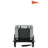 NNEVL Dog Bike Trailer Grey and Black Oxford Fabric and Iron