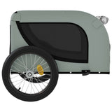 NNEVL Dog Bike Trailer Grey and Black Oxford Fabric and Iron
