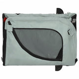 NNEVL Dog Bike Trailer Grey and Black Oxford Fabric and Iron