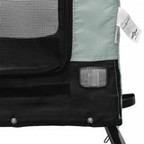 NNEVL Dog Bike Trailer Grey and Black Oxford Fabric and Iron