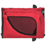 NNEVL Dog Bike Trailer Red and Black Oxford Fabric and Iron