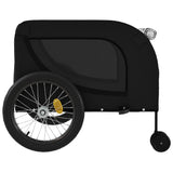 NNEVL Dog Bike Trailer Black Oxford Fabric and Iron