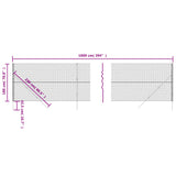 NNEVL Chain Link Fence Green 1.8x10 m
