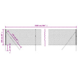 NNEVL Chain Link Fence Green 1x25 m