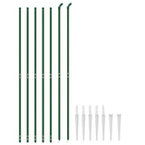 NNEVL Chain Link Fence with Spike Anchors Green 1.6x10 m