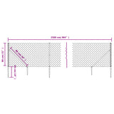NNEVL Chain Link Fence with Spike Anchors Green 0.8x25 m