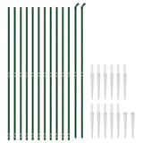 NNEVL Chain Link Fence with Spike Anchors Green 1.4x25 m