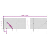 NNEVL Chain Link Fence with Spike Anchors Green 1.4x25 m