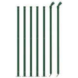 NNEVL Chain Link Fence with Flange Green 0.8x10 m