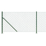 NNEVL Chain Link Fence with Flange Green 0.8x10 m