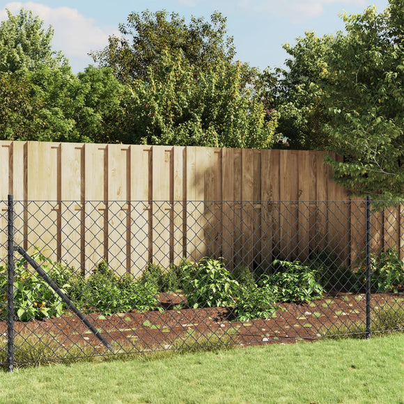 NNEVL Chain Link Fence Anthracite 1x25 m