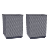 NNEVL Planters 2 pcs Dark Grey 30x30x37 cm Polypropylene