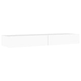 NNEVL TV Cabinet with LED Lights White 120x35x15.5 cm