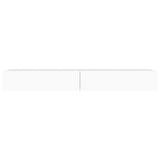 NNEVL TV Cabinet with LED Lights White 120x35x15.5 cm
