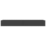 NNEVL TV Cabinet with LED Lights Grey 120x35x15.5 cm