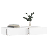 NNEVL TV Cabinet with LED Lights White 90x35x15.5 cm