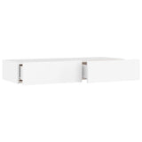 NNEVL TV Cabinet with LED Lights White 90x35x15.5 cm