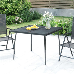 NNEVL Garden Table Anthracite 100x100x72 cm Steel Mesh