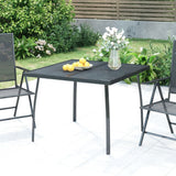 NNEVL Garden Table Anthracite 100x100x72 cm Steel Mesh