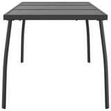 NNEVL Garden Table Anthracite 165x80x72 cm Steel Mesh