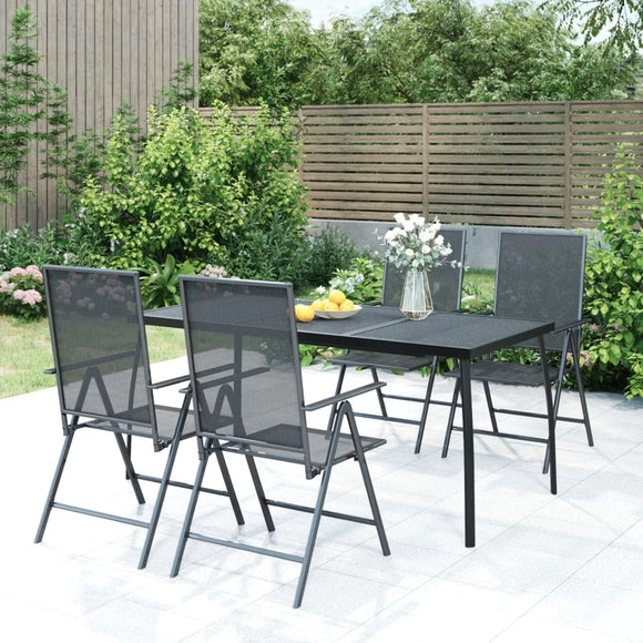 NNEVL Garden Table Anthracite 165x80x72 cm Steel Mesh