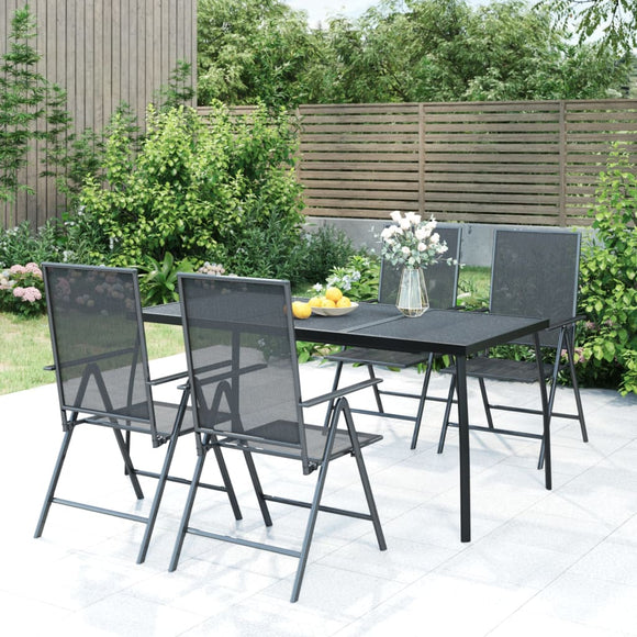 NNEVL Garden Table Anthracite 165x80x72 cm Steel Mesh