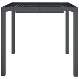 NNEVL Garden Table Anthracite 80x80x72 cm Steel