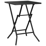 NNEVL Folding Garden Table Anthracite 50x50x72 cm Steel Mesh