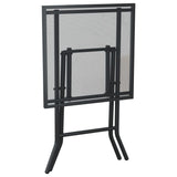 NNEVL Folding Garden Table Anthracite 50x50x72 cm Steel Mesh