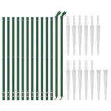 NNEVL Wire Mesh Fence with Spike Anchors Green 0.8x25 m
