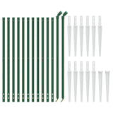 NNEVL Wire Mesh Fence with Spike Anchors Green 1x25 m