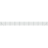 NNEVL Wire Mesh Fence with Spike Anchors Green 1.4x25 m