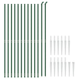 NNEVL Wire Mesh Fence with Spike Anchors Green 1.4x25 m