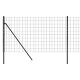NNEVL Wire Mesh Fence Anthracite 0.8x25 m Galvanised Steel