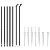 NNEVL Wire Mesh Fence with Spike Anchors Anthracite 1x10 m
