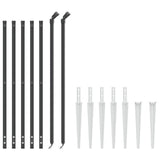 NNEVL Wire Mesh Fence with Spike Anchors Anthracite 1.1x10 m