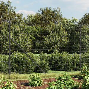 NNEVL Wire Mesh Fence with Spike Anchors Anthracite 1.8x25 m