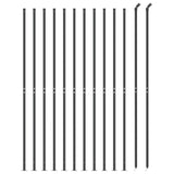 NNEVL Wire Mesh Fence with Flange Anthracite 1.4x25 m