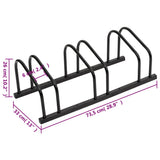 NNEVL Bike Rack for 3 Bikes Black Steel