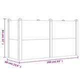 NNEVL Garden Raised Bed 160x60x84 cm Solid Wood Acacia
